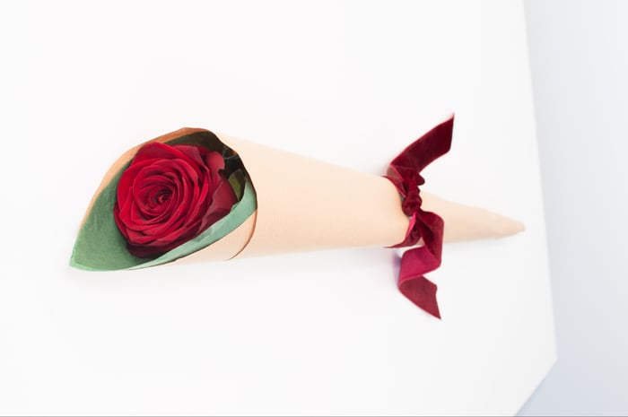 Signature Single Red Rose in Luxury Wrap image