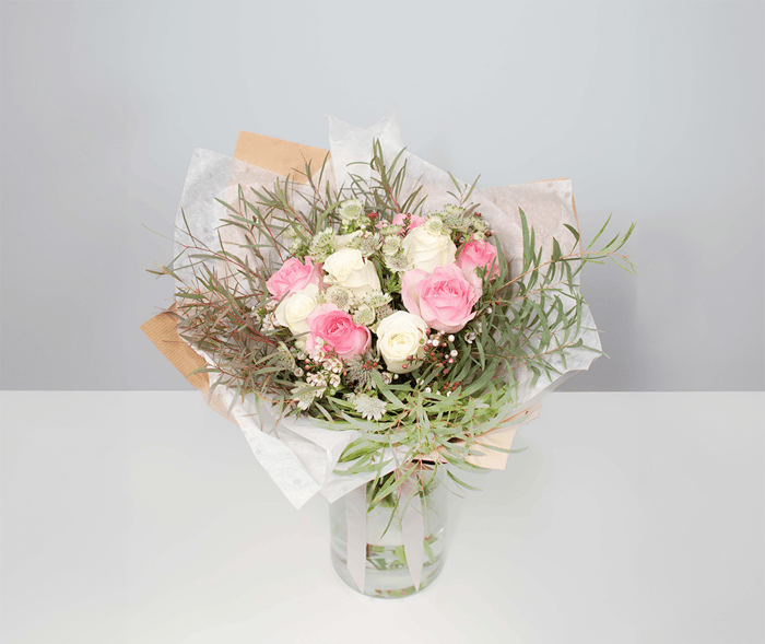 Elegance in Bloom: Pink Rose Mother's Day Vase image